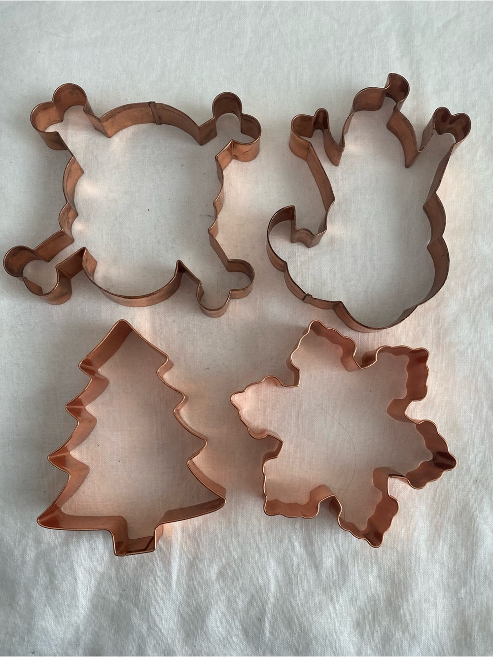 Williams Sonoma Copper-Tone Holiday Cookie Cutters Set